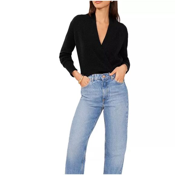 1. STATE Criss Cross‎ Knit Sweater Black Small - Picture 1 of 6